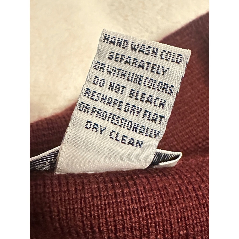 Morgano Italian Knit Zip Front Cardigan Sweater Merino Wool Blend M Red - Picture 8 of 12